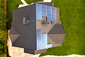 Solar panels on the roof of a home which are often recommended by NJ custom home builders